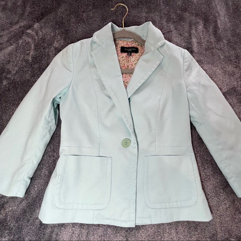 Talbots 179$ Blazer Light Blue Size 2p
